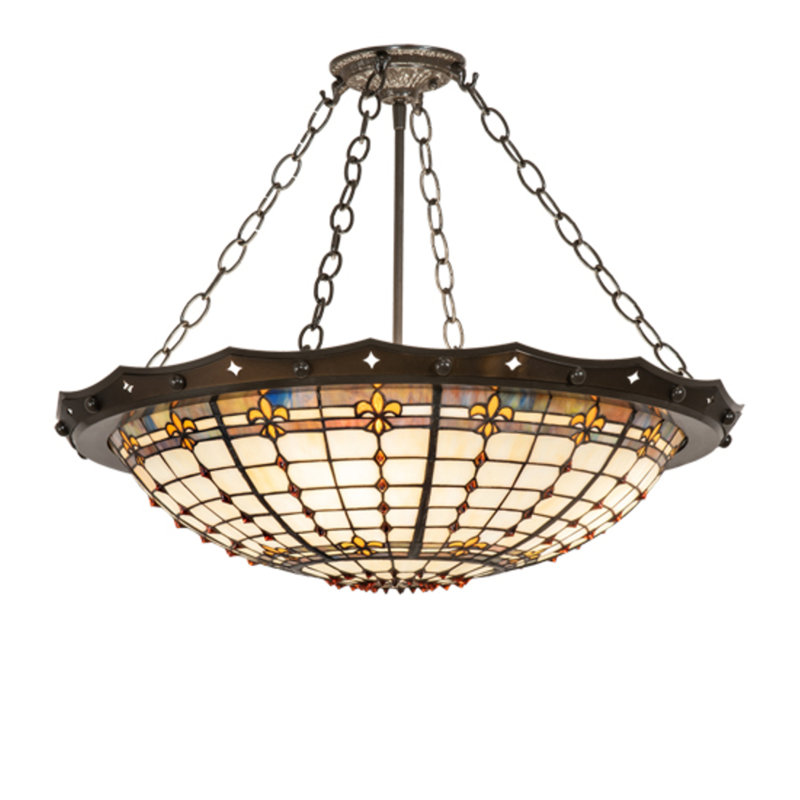 Fleur-de-Lite 4 - Light Semi Flush Mount