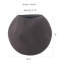 Handmade Gaia Sphere Metal Planter In Mocha Charcoal With Drainage