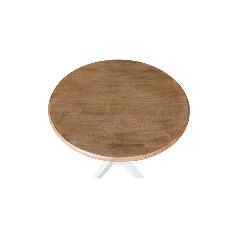Table de salle à manger Imilia, H 29,9 po x L 30 po x l 30 po, Noyer blanc / écorce