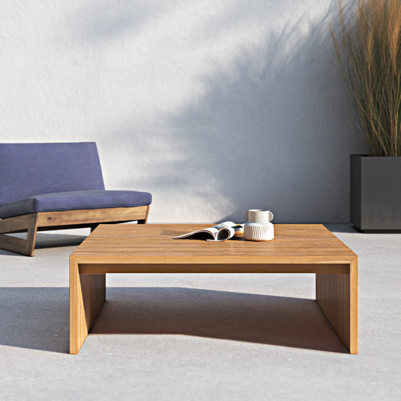 Knightly Square Teak Outdoor Coffee Table , 39.5'' in. W 39.5'' in. D