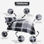 Check Pattern Polycotton Duvet Cover Set with Matching Pillowcases - Machine Washable Bedding Set-28304786-121081147