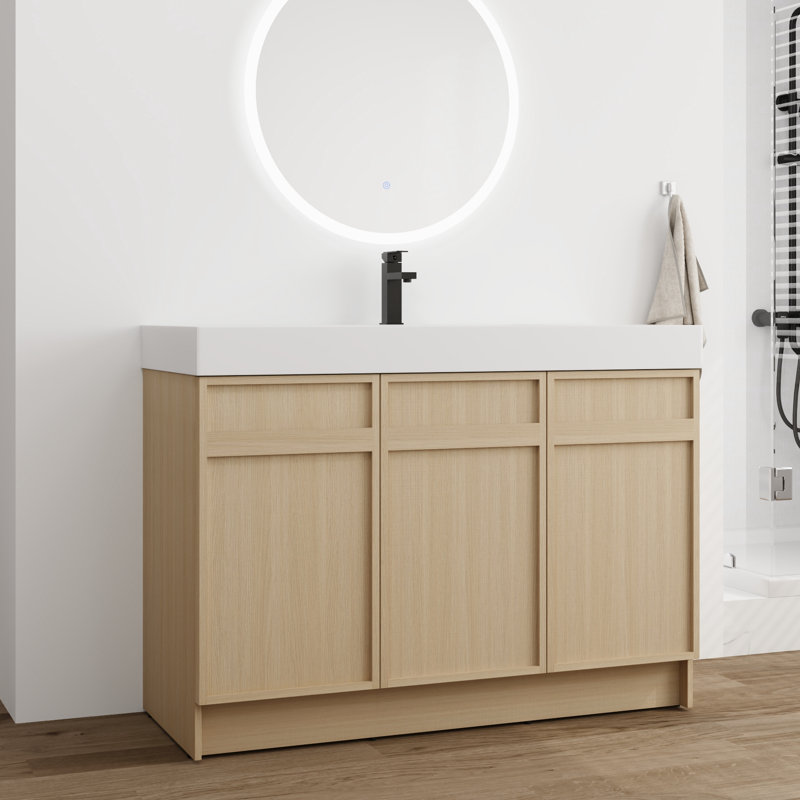 48'' Single Bathroom Vanity with Resin Top