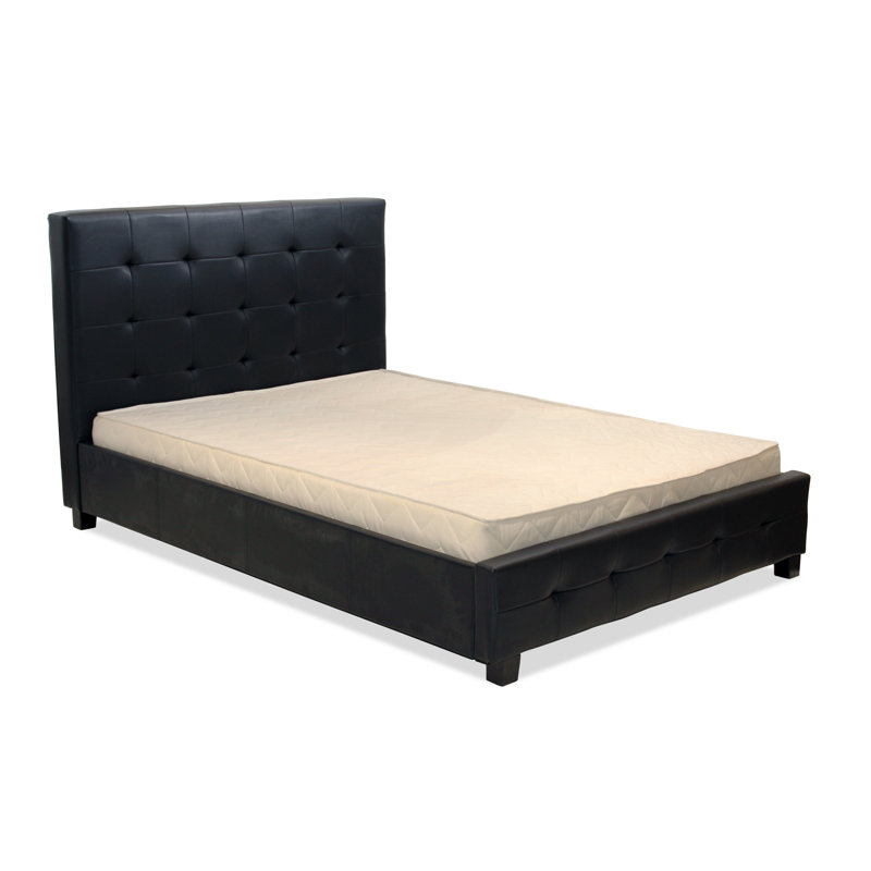 Geller Upholstered Bed, Black, Kingsize (5')