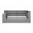 Full Size Storage Bed with LED Lit Headboard, Trundle, Desk, Charging Station and 8 Shelves - Upholstered Platform Frame-1217522021