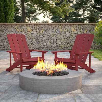 Balasi Outdoor All-Weather Poly Resin Wood Adirondack Chairs