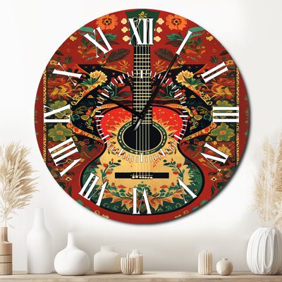 Horloge murale en métal Mariachi