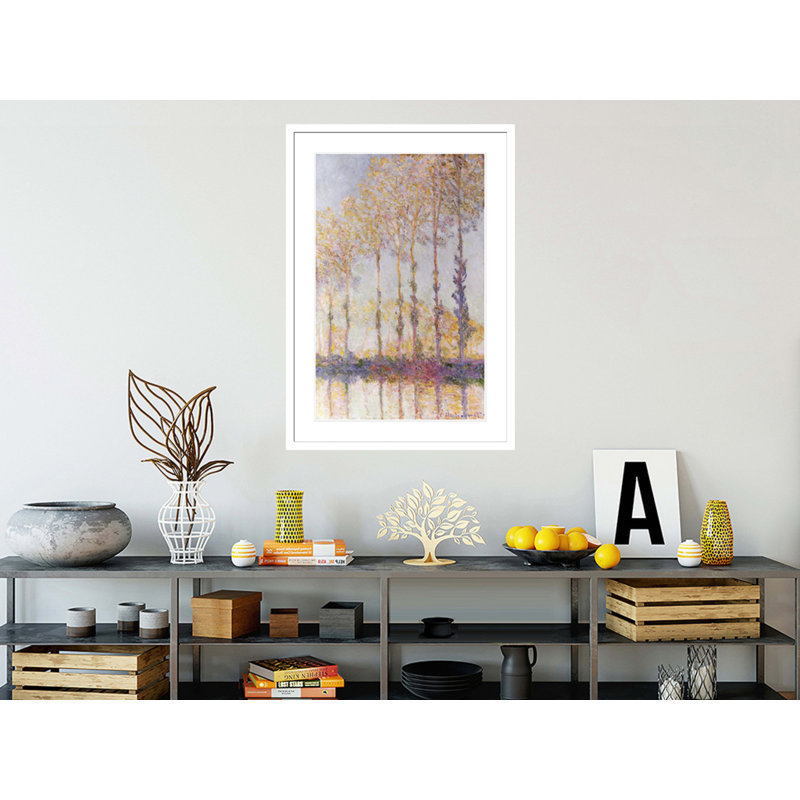 Peupliers sur les rives de l'Epte par Claude Monet, impression giclée sur cadre, H 41,5 po x l 29,09 po