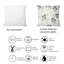 Coussin décoratif à motif de feuilles vertes sur fond blanc-1858834937