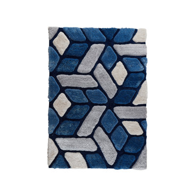 Tapis bleu / gris Gretchen