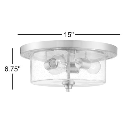 Plafonnier encastré 3 lumières 15 po Weccacoe
