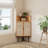 Boho Natural Rattan 39.7'' 4-Tier Corner Cabinet-1589934086