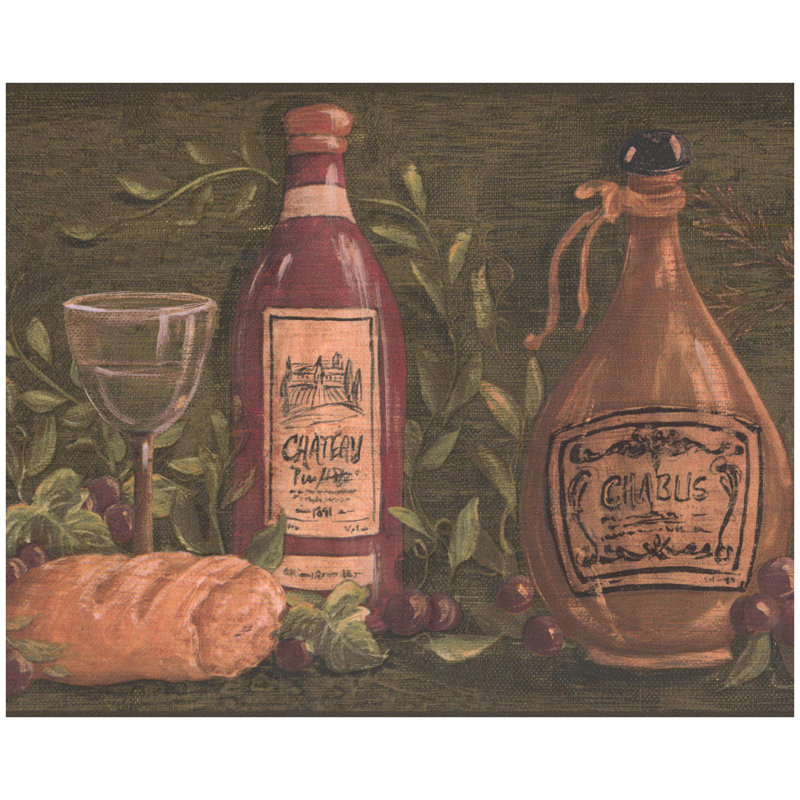 Bordure de papier peint L 15 pi x l 9 po Charli Kitchen, Vert