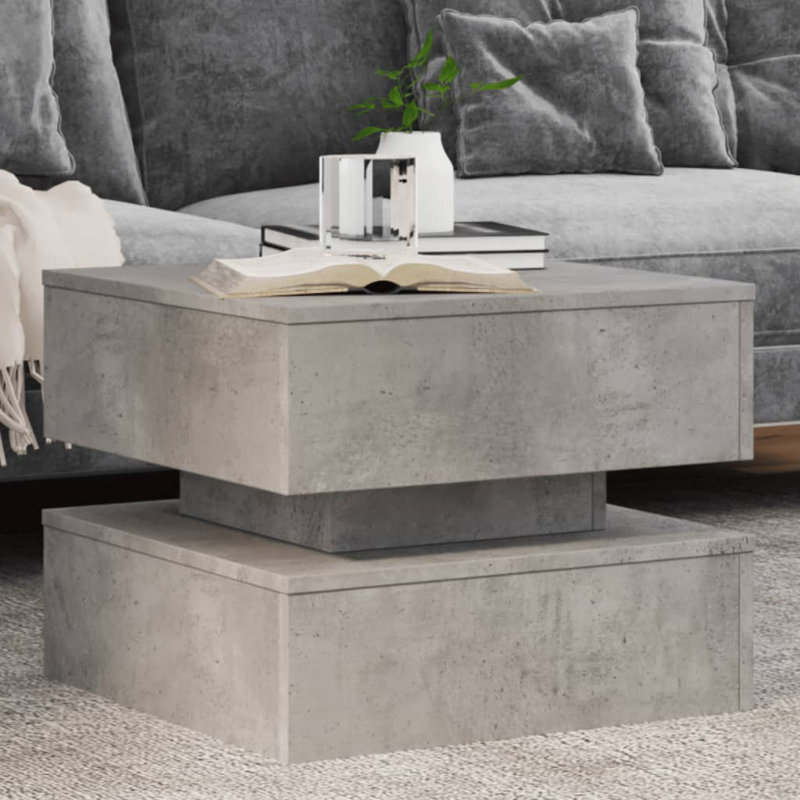 Caylen Block Coffee Table, Concrete Grey