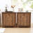 Farmhouse 25.59'' Tall Embossed Side Table Cabinet-1101996323