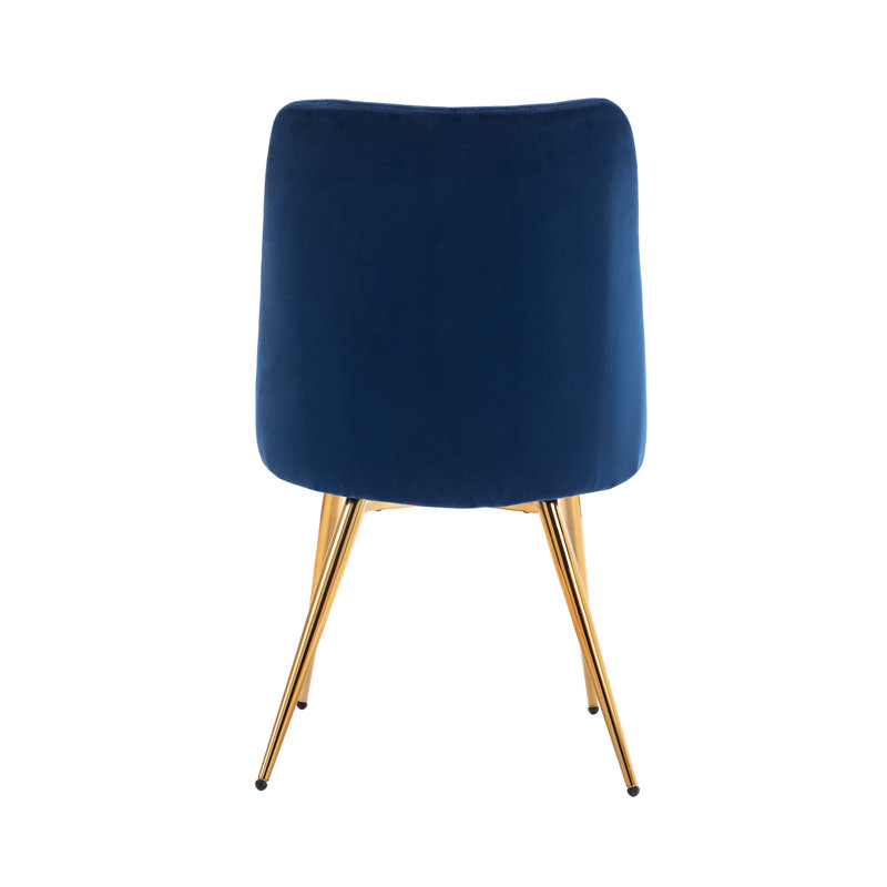Chaise d'appoint rembourrée en velours Hadleigh, Bleu