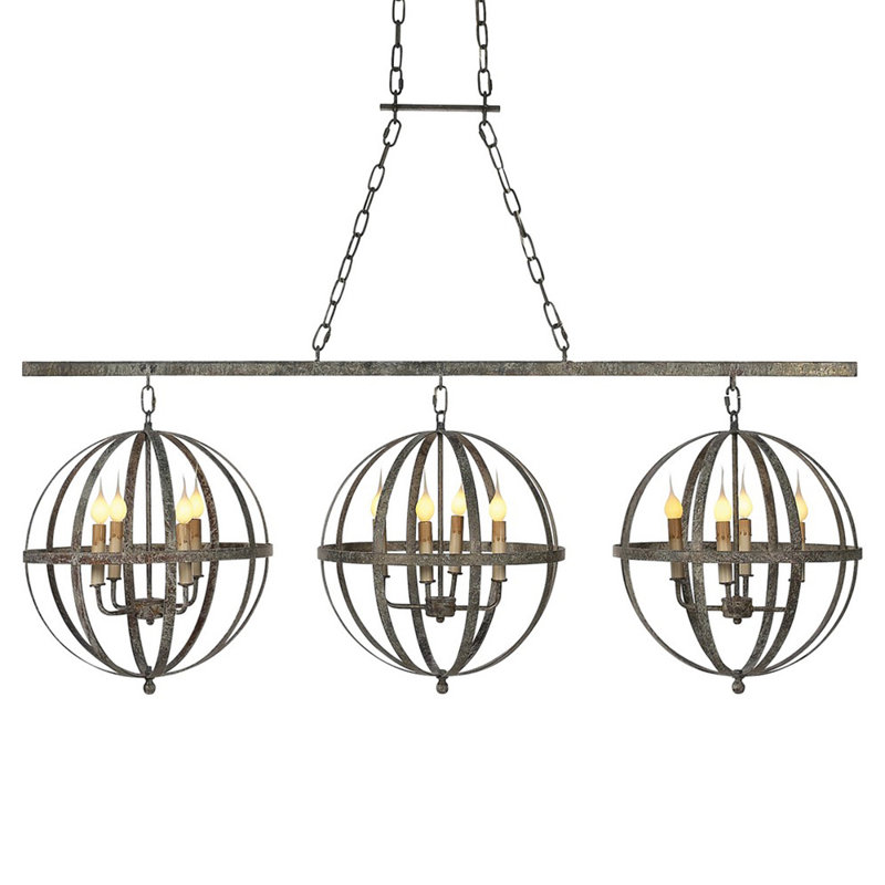 Space 12 - Light Pendant, 54" L x 16" D x 38" H