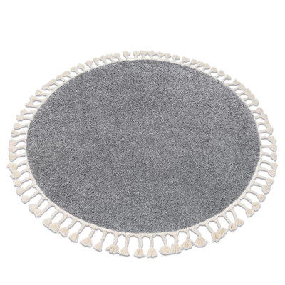 Round Winfrey Solid Colour Area Rug