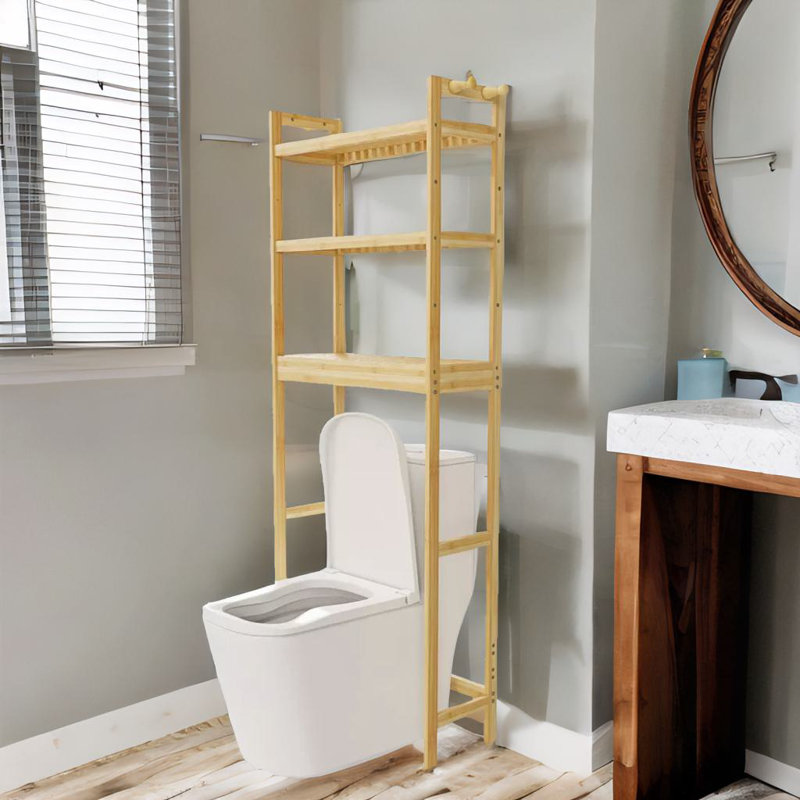 Benicia Bamboo / Rattan Freestanding Bathroom Shelves