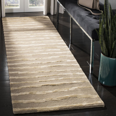 Tapis en laine / coton / viscose touffeté à la main Nukri