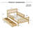Twin Size Wood Platform Bed with Guardrails & Two Storage Drawers, Natural Finish-253775138