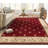 Dezerey Fleur De Lis Traditional Oriental Red Plush Rug-99470832