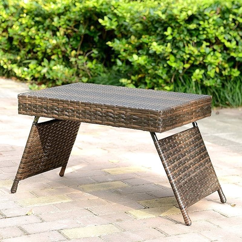 Table portative pliante portative, design américain, poids léger 7,2 lb, résistant aux intempéries, sans assemblage, structure renforcée de 16 po de hauteur