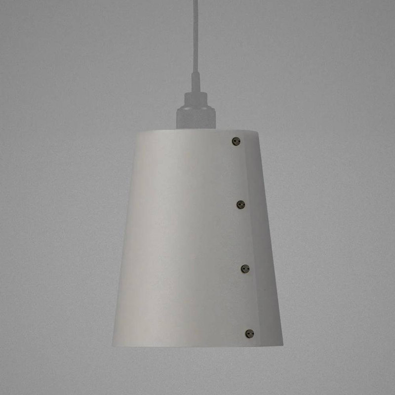 Metal Cone Pendant Shade, 10.24" H x 8.27" W x 8.27" D, Stone