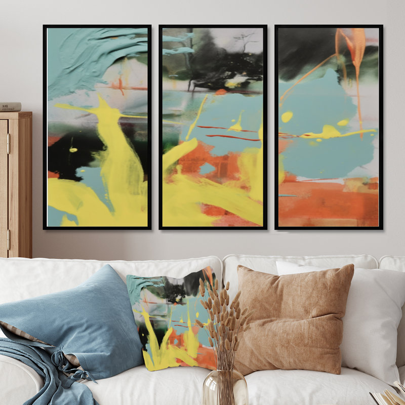 Ensemble de salon Dada, Cadre flottant noir, H 40 po x l 60 po x P 1 po
