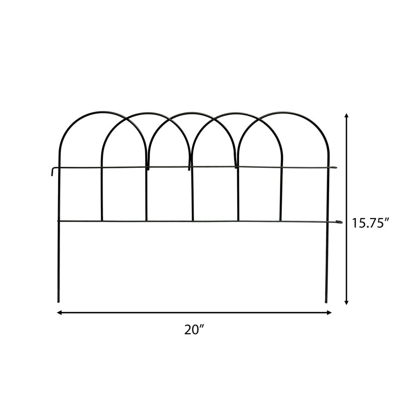 Bordure ronde - Ensemble de 3 bordures de jardin en acier fabriquées à la main