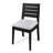 Armless Dining Chair In Grey Color - Made Of Strong Wood And Waterproof Cushions  2 , Water- Upholstery, Traditional Slat Appearance, Grey, 400-Pound Weight Limit