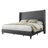 Belo Queen Dark Gray Upholstered Wingback Platform Bed-435998068-435998056