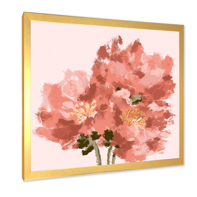 Bouquet de pivoines, fleurs, art mural traditionnel sur toile, H 36 po x l 36 po x P 1,5 po