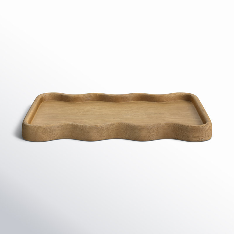Almandine Solid Wood Tray, Brown, 1.5" H x 21.5" W x 15.5" D