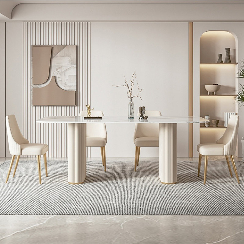 Ensemble de table de salle à manger de style européen, H 29,5 po x L 63 po x l 31,5 po