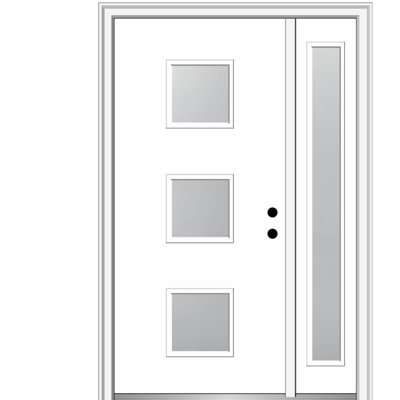 Spotlight 51'' x 81.75'' Glass Fiberglass Front Entry Doors