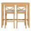 Ensemble de salle à manger à hauteur de bar Farmhouse avec 2 chaises pour petits espaces-286383276