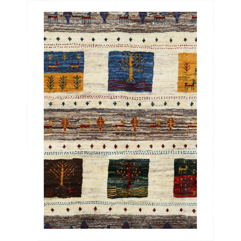 Fine Hand Persian Gabbeh rug 2'9'' X 4'4''