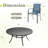 8-Person Round Patio Dining Set with 60" Dining Table and 8 Stackable PVC-coated polyester Chairs-762524936