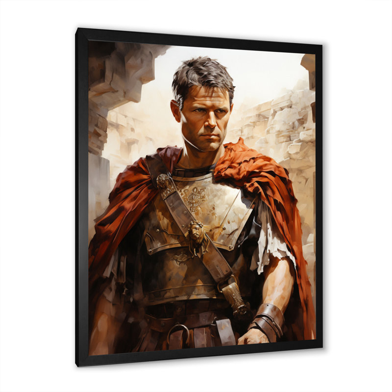 «Emperor Tiberius Imperial Portrait», reproduction sur toile, Cadre photo noir, L 34 po x H 44 po