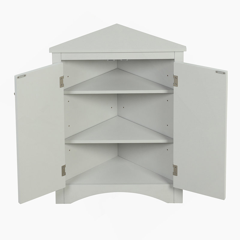 Armoire de rangement triangulaire, armoire de cuisine séparée, Gris