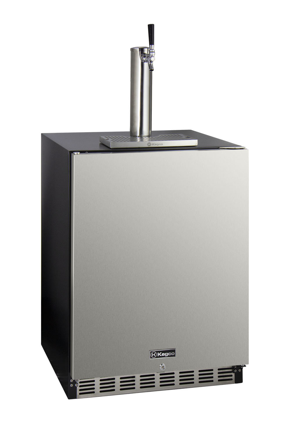 Kegco 4.87 Cubic Feet Grey Single Tap Sixth Barrel Freestanding