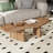 Sintered Stone Tabletop Coffee Table With Stainless Steel Base