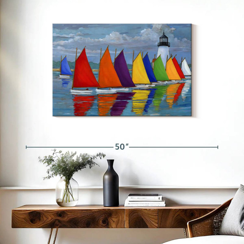 Mehar Rainbow Fleet, 24" H x 36" W