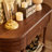 Retro Solid Wood Console Table with 1 Drawer
