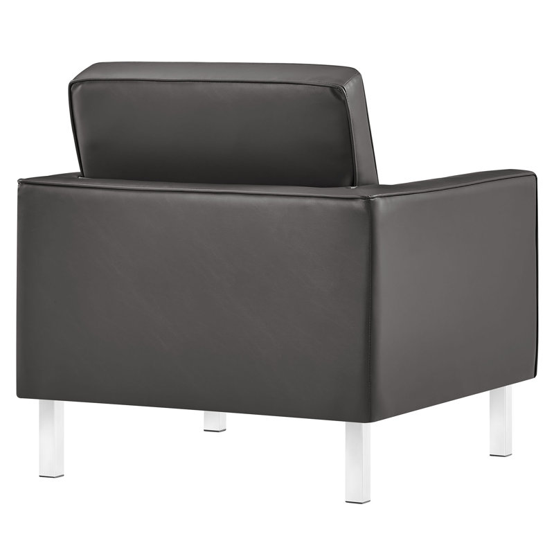 Ensemble de fauteuil et repose-pieds en cuir Vegan