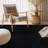 Heathered Black/Gray Machine Washable Area Rug with Non-Slip Backing-793089328