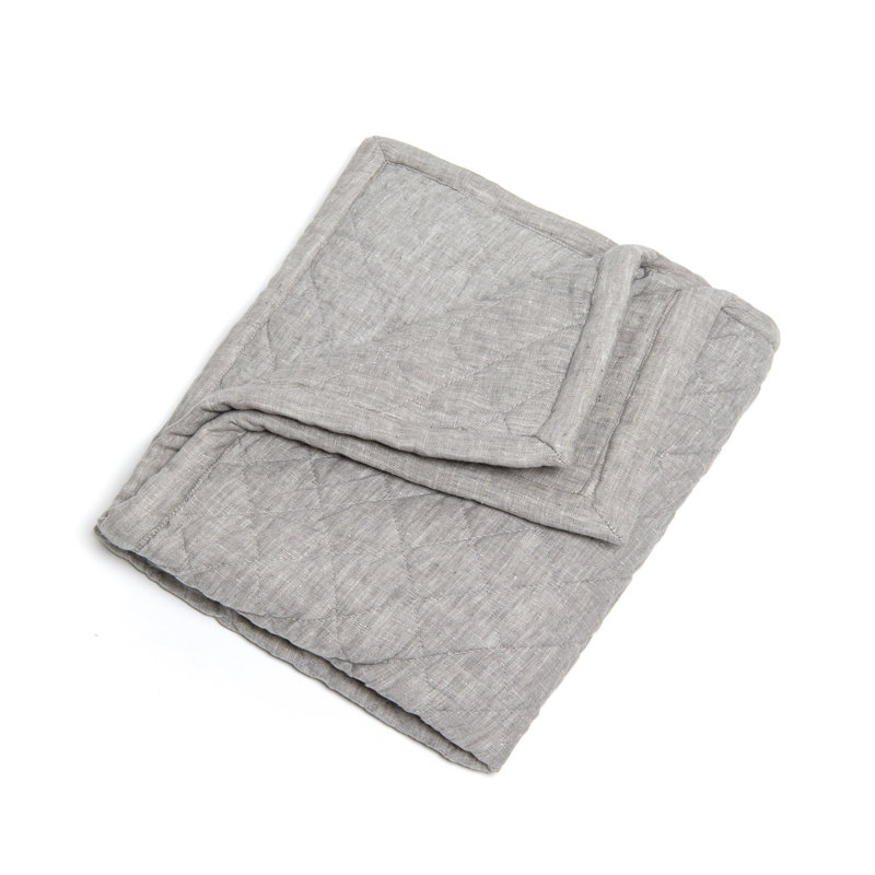 Dalen Gray Linen Quilt, King Quilt