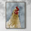 Portrait de poulet II, reproduction encadrée - bois massif-2681212