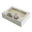 Console de lavabo en céramique 24 "x 16,75" avec trop-plein, pieds en métal noir