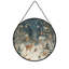 Panneaux de vitrail d'hiver Winter Deer Kitten-932263363